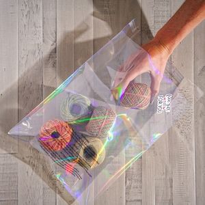 Holographic Clear Poly Bags 10x13 100pk